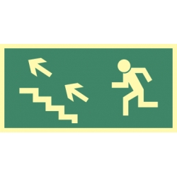 Kierunek do wyjścia schodami w górę na lewo