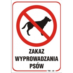 Tablica TBI-25/A Zakaz wyprowadzania psów