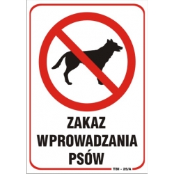 Tablica TBI-25 Zakaz wprowadzania psów