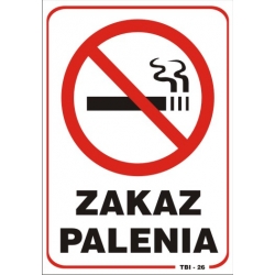 Tablica TBI-26 Zakaz palenia