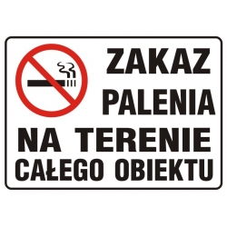Tablica TBI-82 Zakaz palenia na terenie całego obiektu