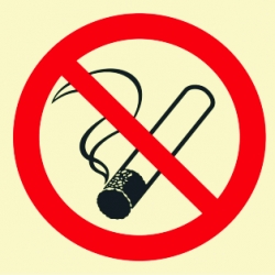 Palenie tytoniu zabronione 15x15 cm folia świecąca