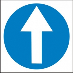 Znak - Nakaz jazdy w wyznaczonym kierunku ZDW-04